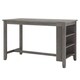 Brandi Grey Counter Height Table with Side Storage by iNSPIRE Q Classic - Thumbnail 2