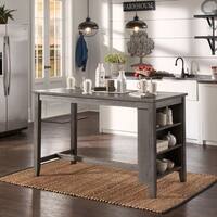 Brandi Grey Counter Height Table with Side Storage by iNSPIRE Q Classic
