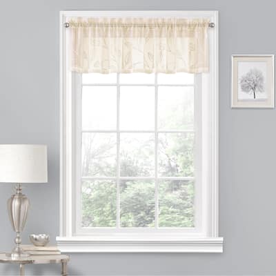 Porch & Den O'Neil Leaf Embroidered Window Valance