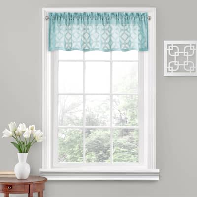 Porch & Den Orchaedia Trellis Pattern Window Valance