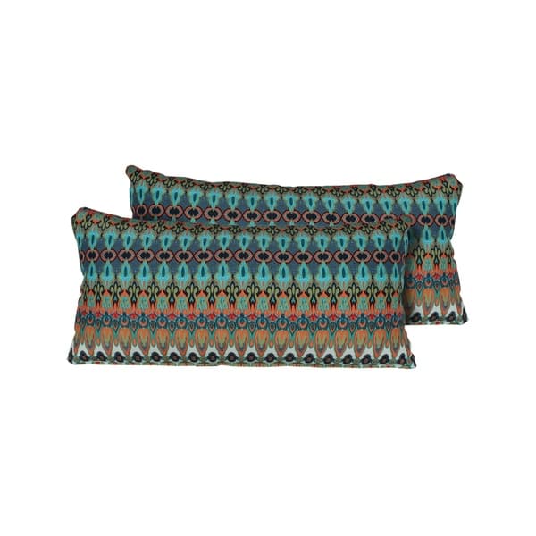 slide 1 of 1, Moroccan Outdoor Throw Pillows Rectangle Set of 2