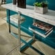 preview thumbnail 2 of 6, Azel Marble-top Chrome Framed Sofa Table by iNSPIRE Q Modern