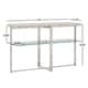 preview thumbnail 7 of 6, Azel Marble-top Chrome Framed Sofa Table by iNSPIRE Q Modern