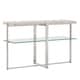 preview thumbnail 3 of 6, Azel Marble-top Chrome Framed Sofa Table by iNSPIRE Q Modern