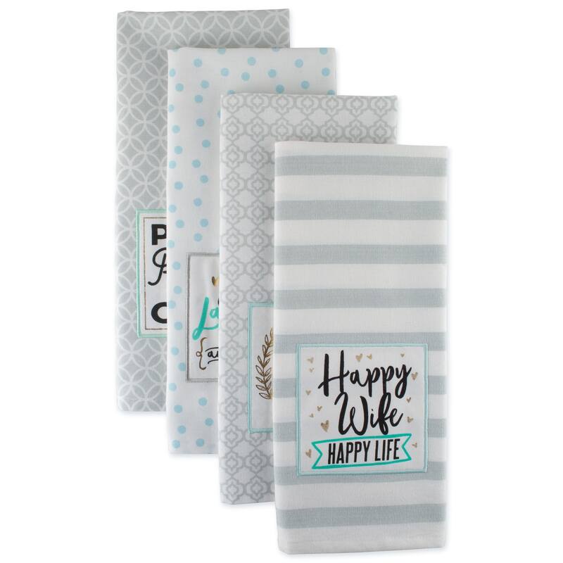 DII Wedding Themed Embellished Dishtowel Set