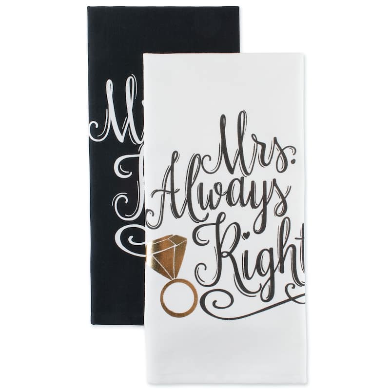 DII Wedding Themed Embellished Dishtowel Set