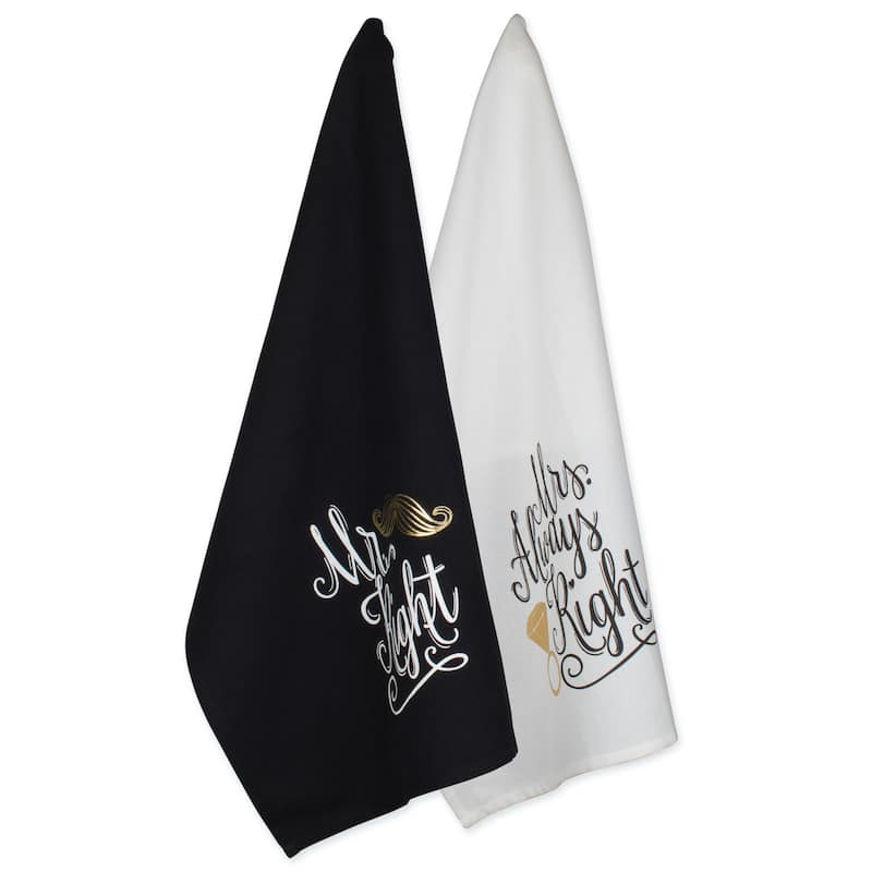 DII Wedding Themed Embellished Dishtowel Set
