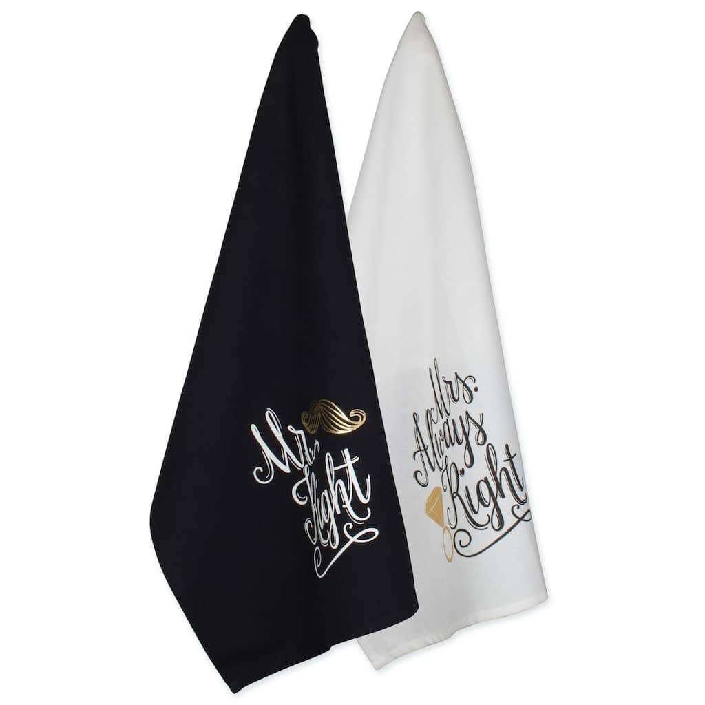 DII Wedding Themed Embellished Dishtowel Set