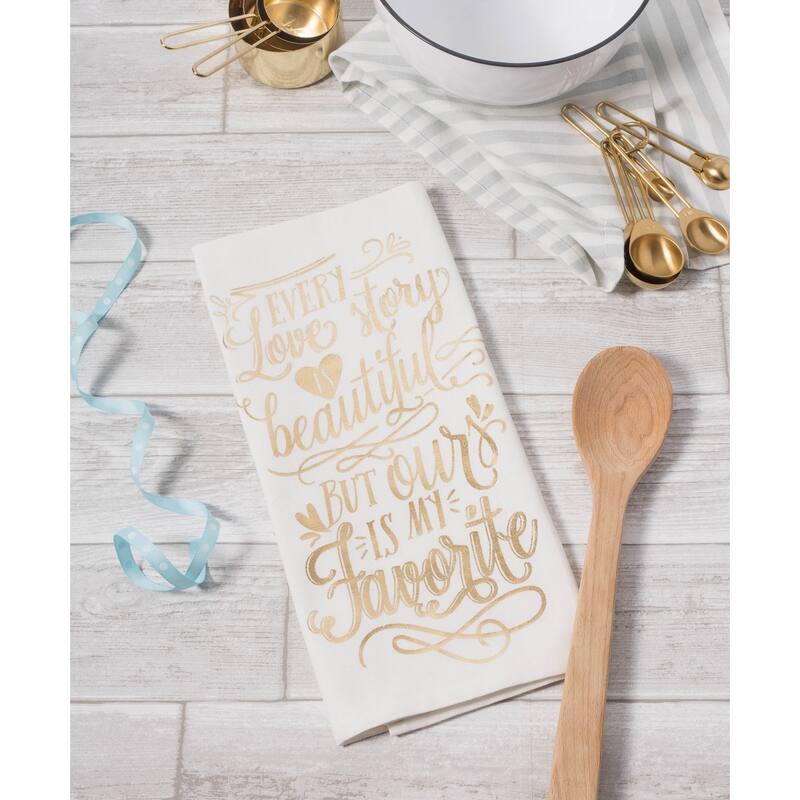DII Wedding Themed Embellished Dishtowel Set
