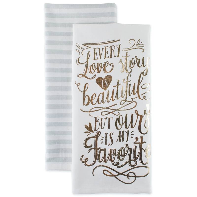 DII Wedding Themed Embellished Dishtowel Set