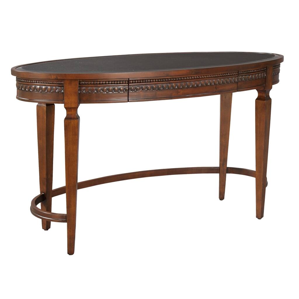 Solid Wood Oval Executive Writing Office Desk - Home Office