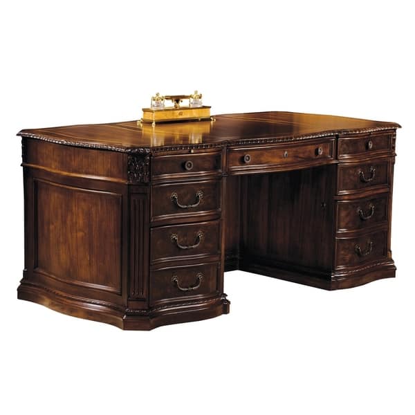 Solid Wood Executive Office Desk - Home Office - Overstock - 28390433