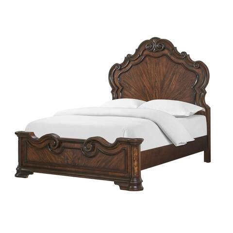 Richland Hand Carved Traditional Panel Bed by Greyson Living