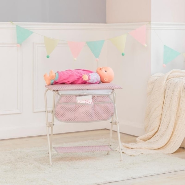 olivia's little world polka dots princess baby doll crib