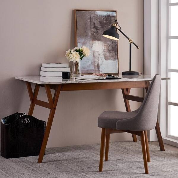 Shop Versanora Grayson Dining Chair With Solid Wood Leg Sand Walnut Finish Set Of 2 On Sale Overstock 28391265