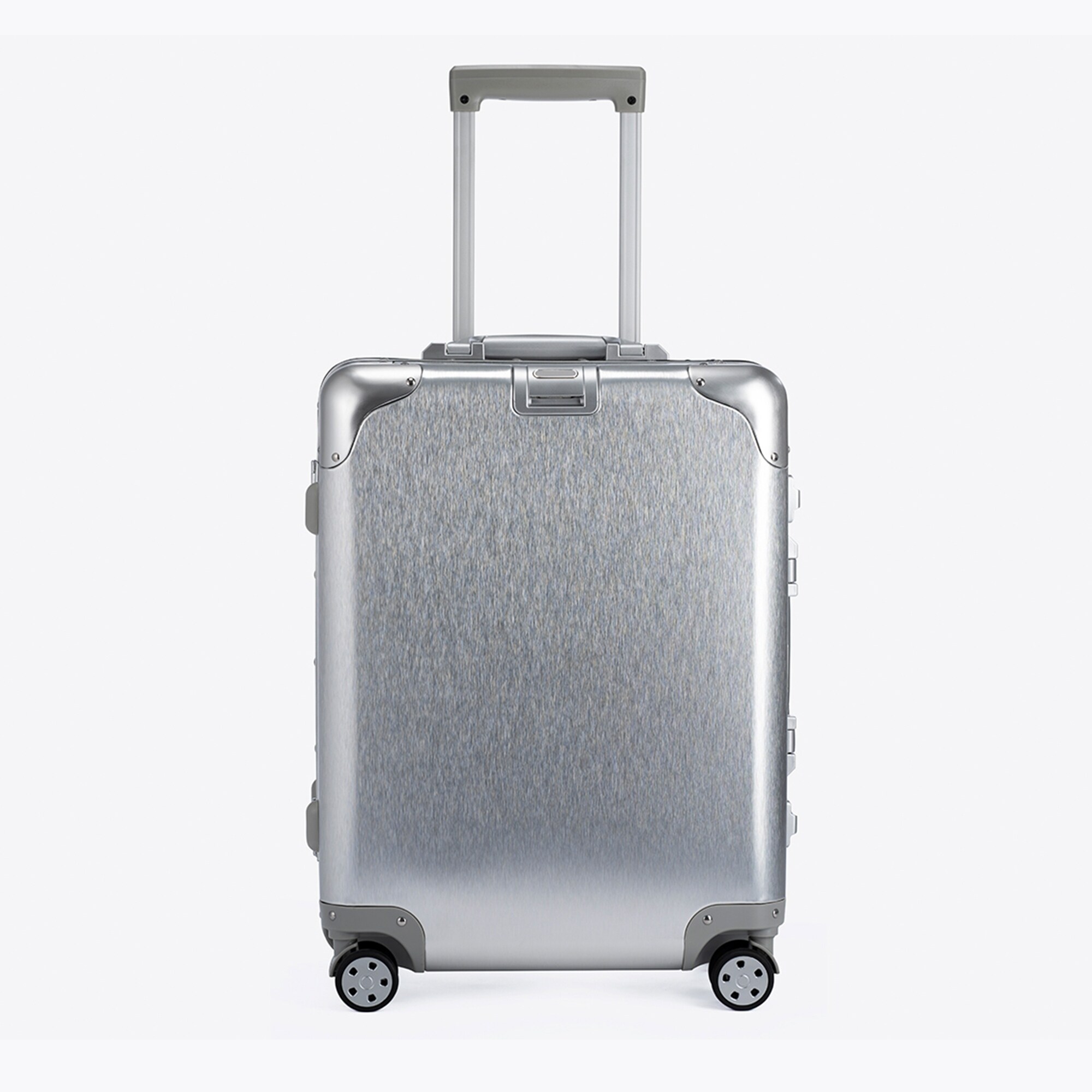 silver carry on luggage