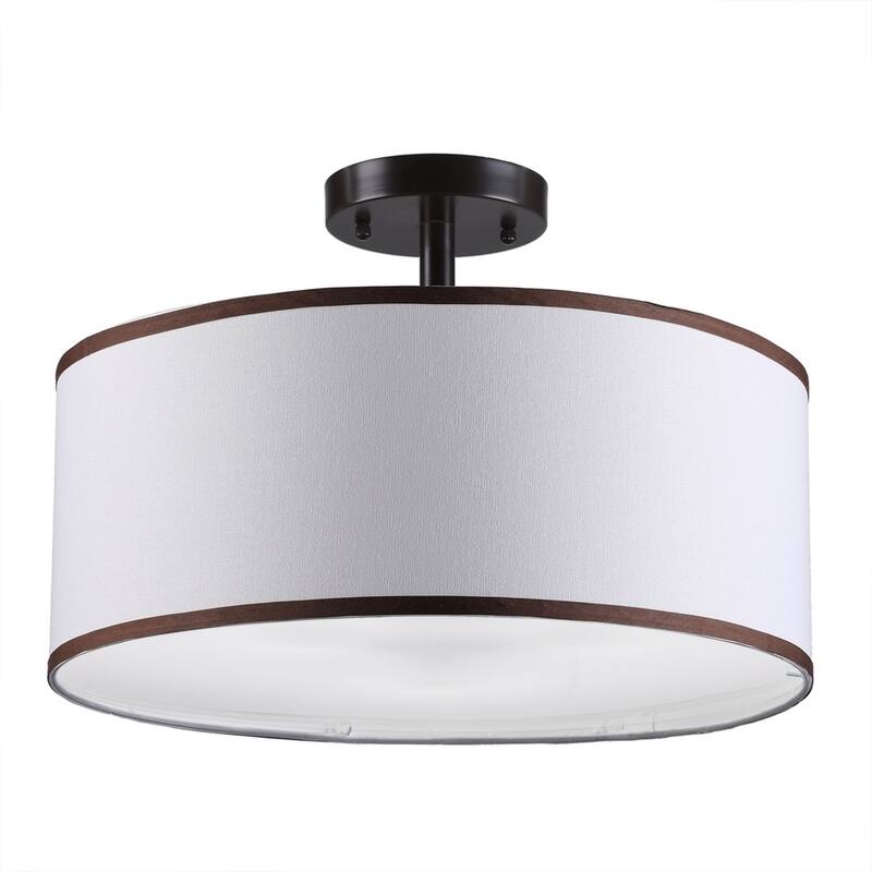 CO-Z Contemporary 3-Light Drum Chandelier with Diffused Shade