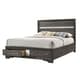 preview thumbnail 5 of 7, Furniture of America Bara Contemporary Grey Solid Wood 2-Piece Storage Platform Bedroom Set