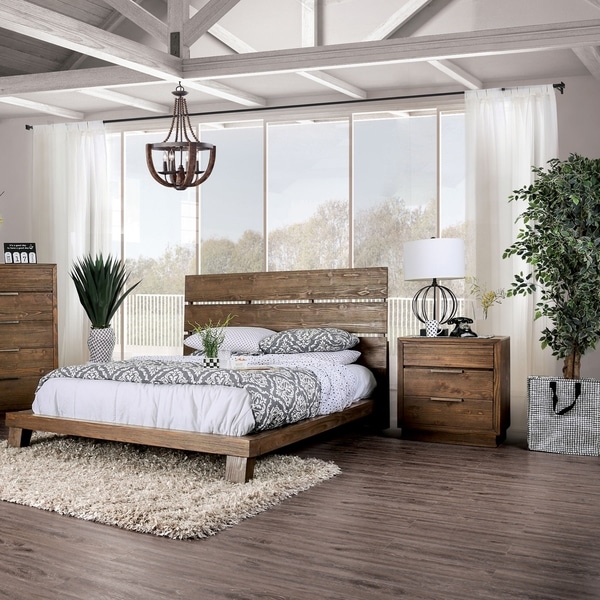 The Curated Nomad Annika Rustic Walnut 3-piece Bedroom Set