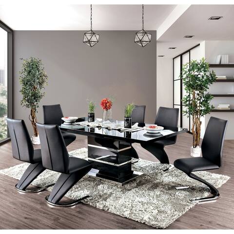 Strick & Bolton Ikemura Black 7-piece Dining Set