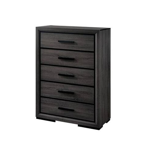 Furniture of America Soami Grey 3-piece Bedroom Set with Shelves