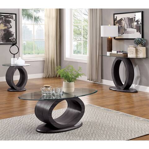 Strick & Bolton Totte Grey 47-inch 3-piece Accent Table Set