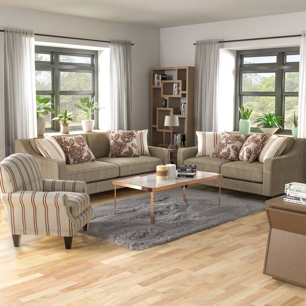 Copper Grove Chervono Rustic 3-piece Living Room Set