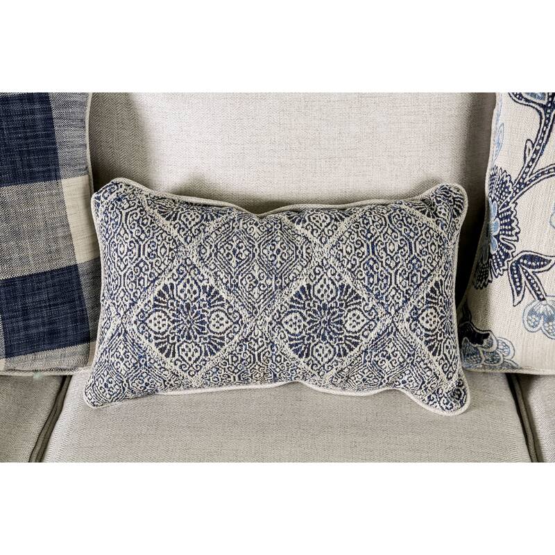Stormy Thistle Transitional Ivory Fabric 2-Piece Living Room Set by Furniture of America