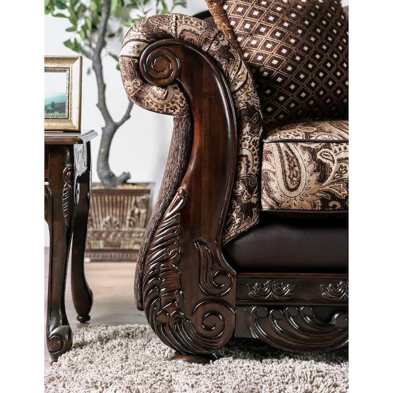 Gracewood Hollow Dayaram Traditional Brown 2-piece Living Room Set