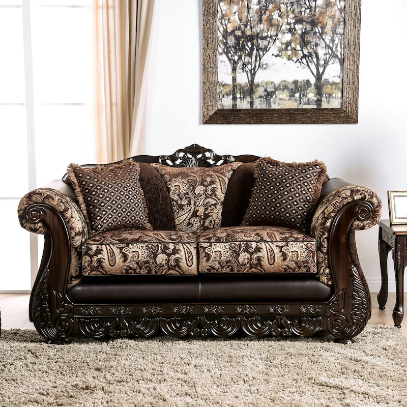Gracewood Hollow Dayaram Traditional Brown 2-piece Living Room Set