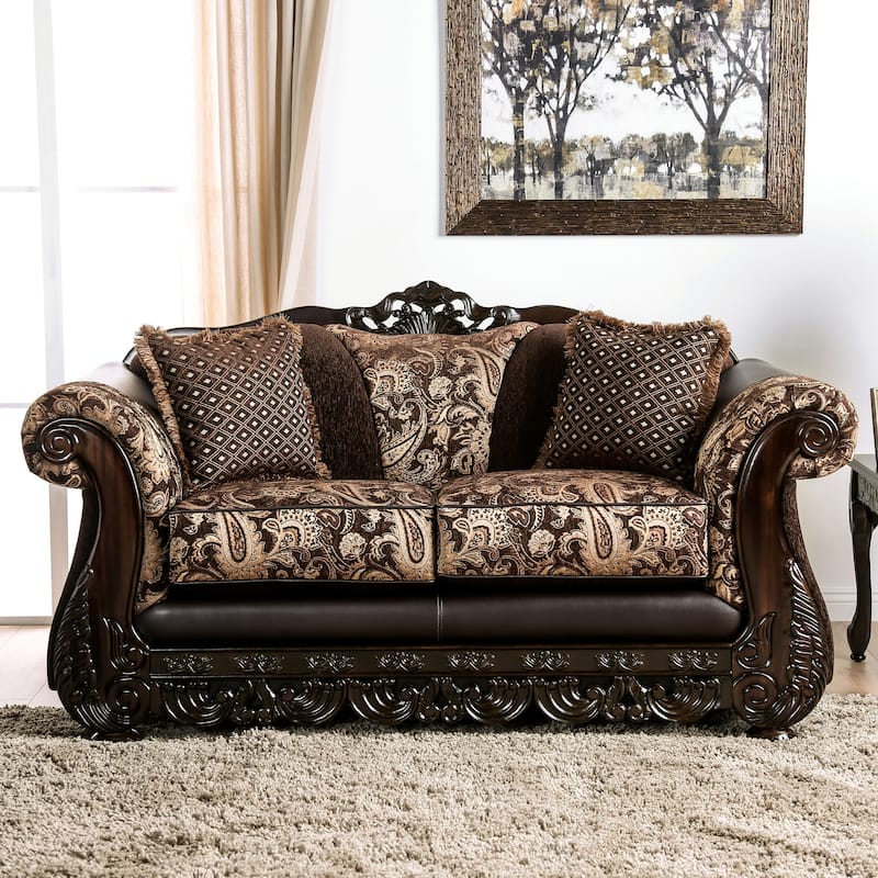 Gracewood Hollow Dayaram Traditional Brown 2-piece Living Room Set