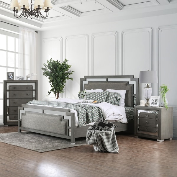 Silver Orchid Bara Contemporary Grey 3-piece Bedroom Set