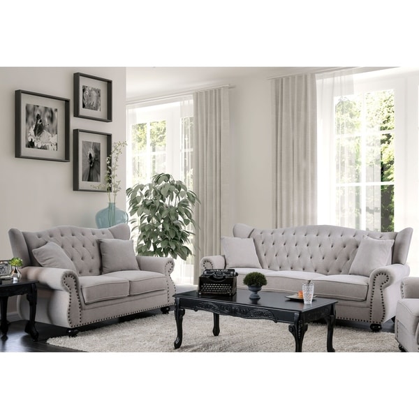 Shop Silver Orchid Bennett 2-piece Tufted Living Room Set - On Sale - Free Shipping Today ...