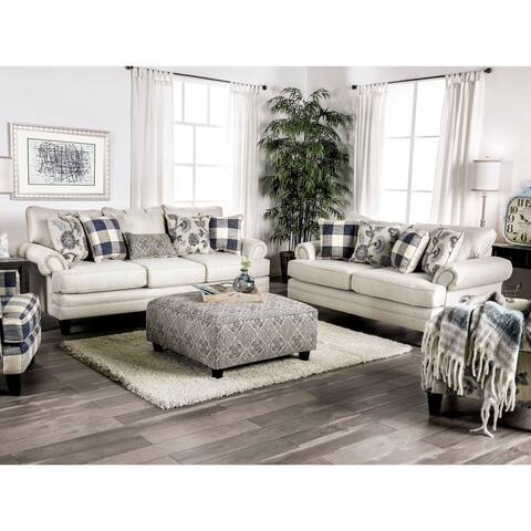 The Gray Barn Stormy Thistle Traditional Ivory 3-piece Living Room Set