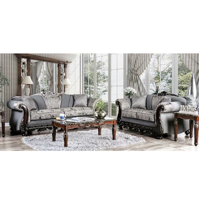 Dikic Traditional Chenille Rolled Arms 2-Piece Living Room Set by Gracewood Hollow