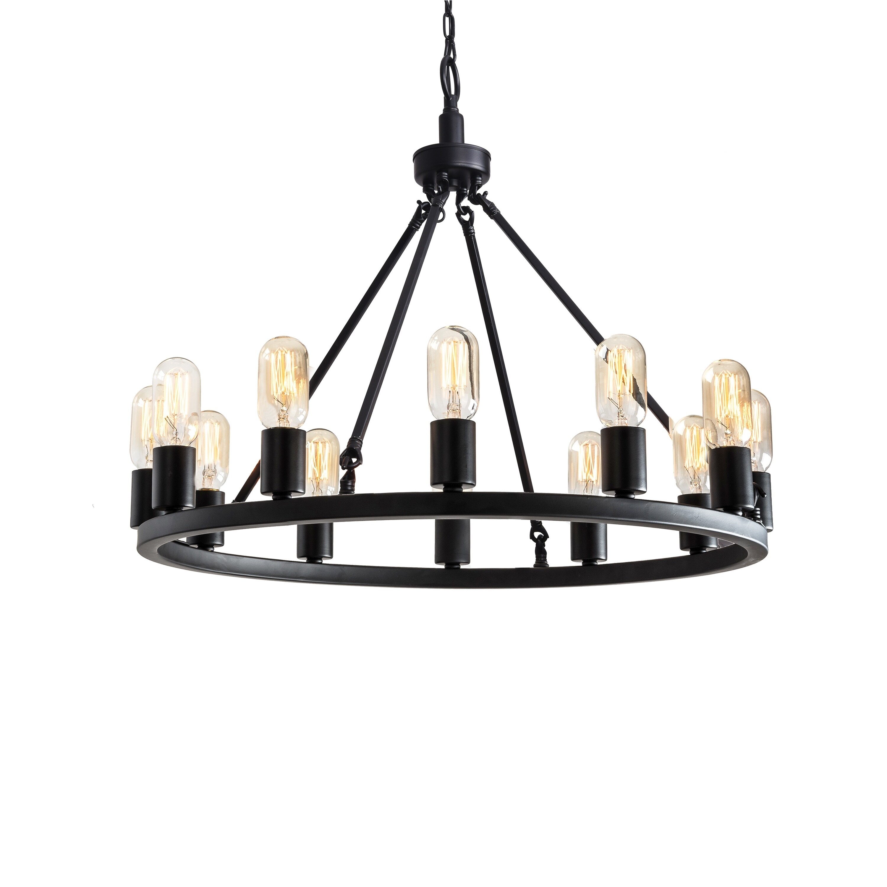 edison 12 light round chandelier