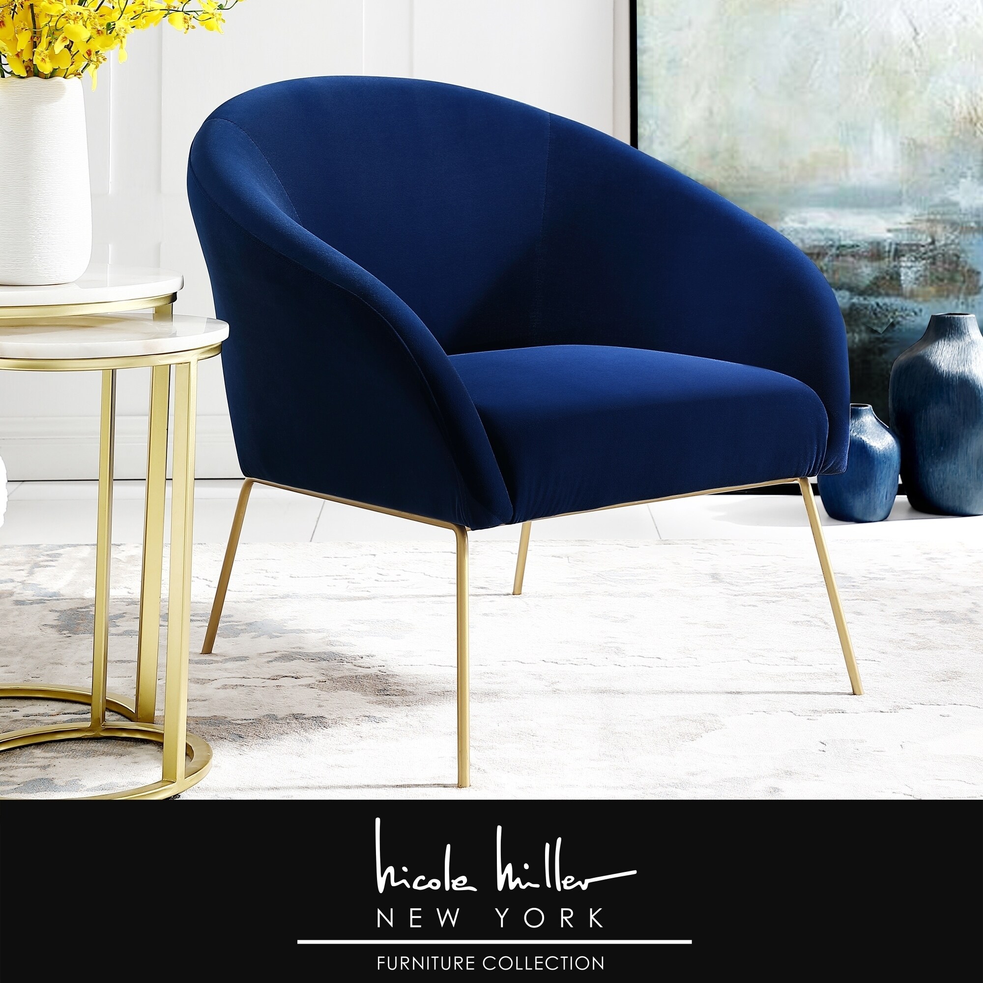 Nicole Miller Van Glam Accent Chair Overstock 28414773 Nicole Miller Van Glam Accent Chair Overstock 28414773