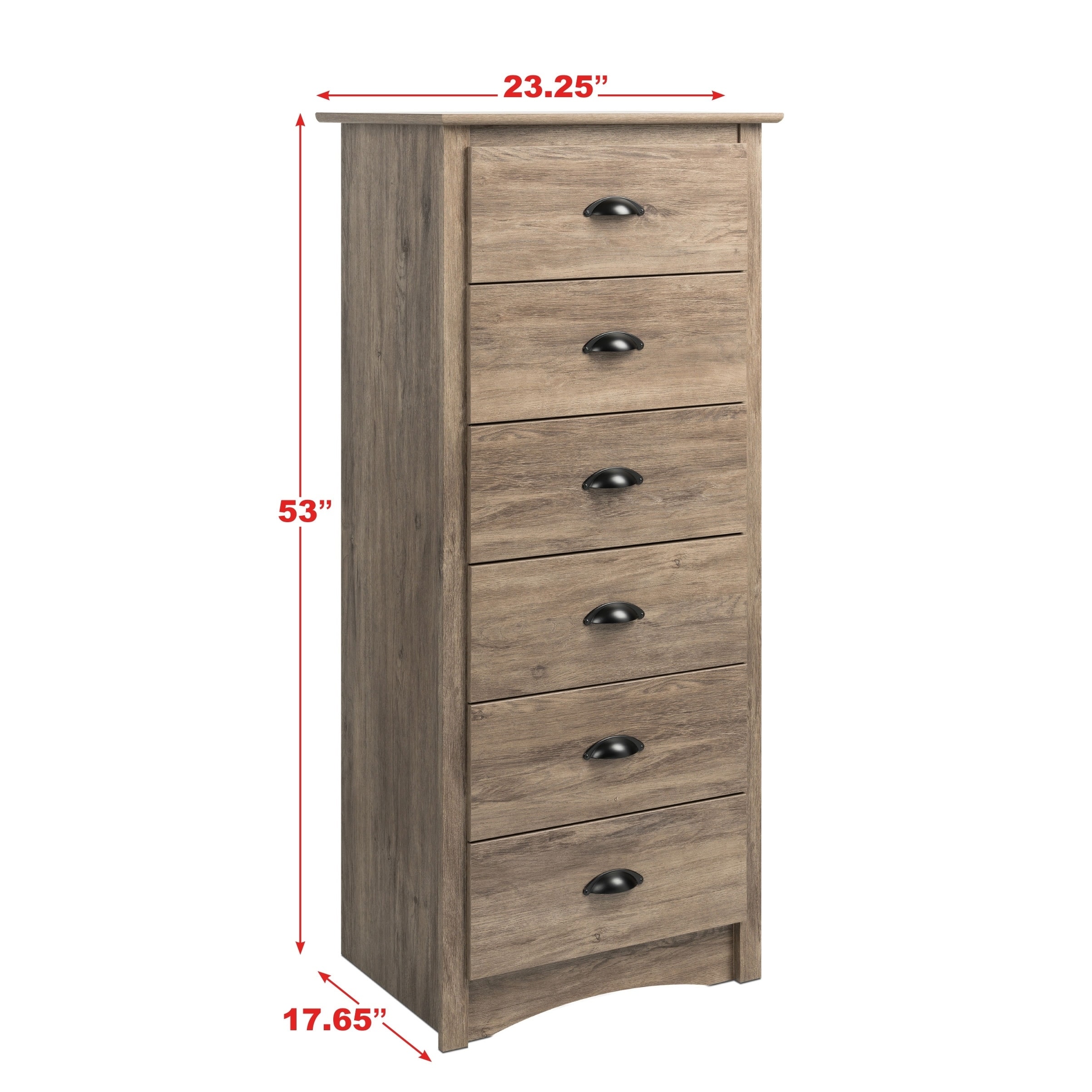 Shop Prepac Salt Spring Tall 6 Drawer Chest Overstock 28415313