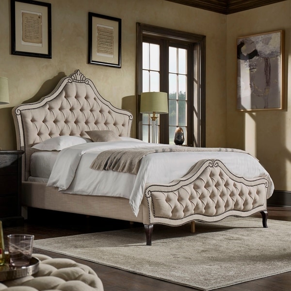 Shop Black Friday Deals on Gracewood Hollow Raval Tufted Scroll Bed ...