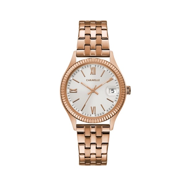 caravelle rose gold watch