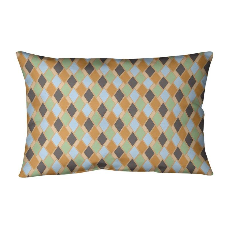 Retro Diamonds Lumbar Pillow