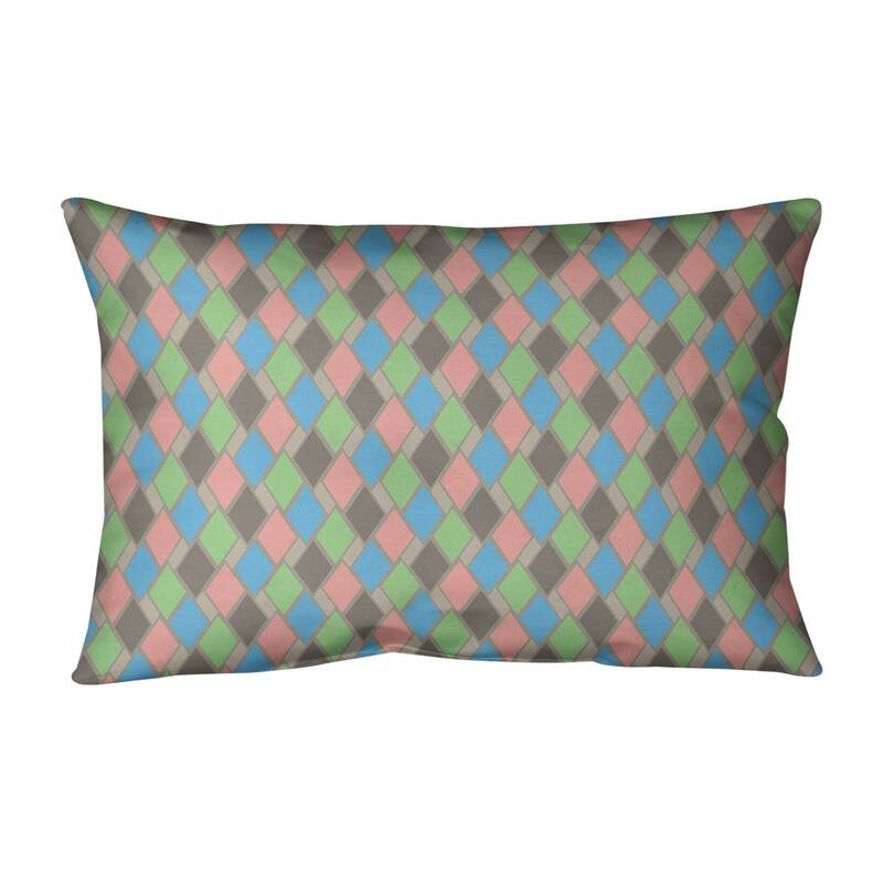 Retro Diamonds Lumbar Pillow