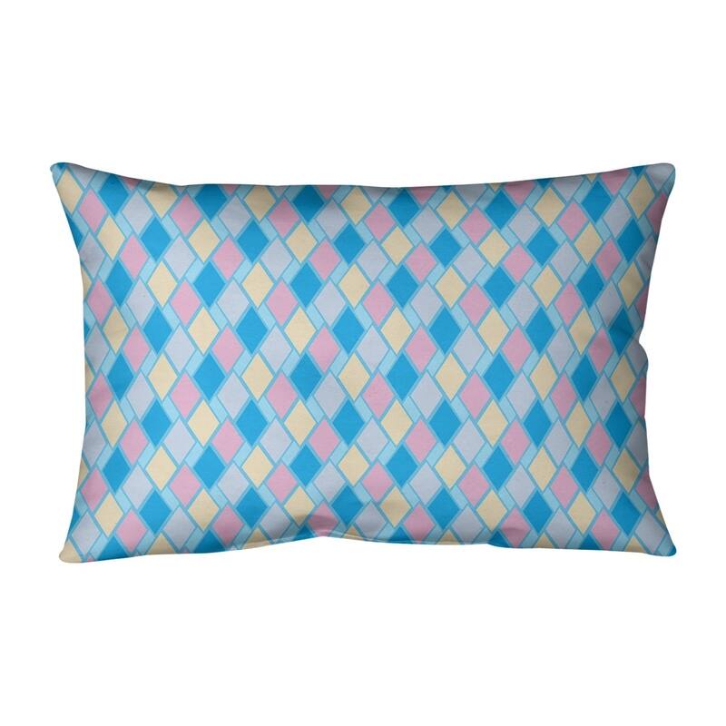 Retro Diamonds Lumbar Pillow