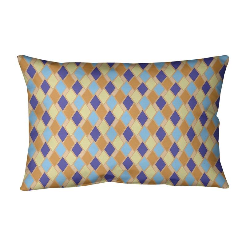 Retro Diamonds Lumbar Pillow