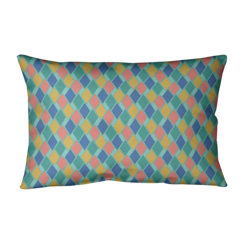 Retro Diamonds Lumbar Pillow