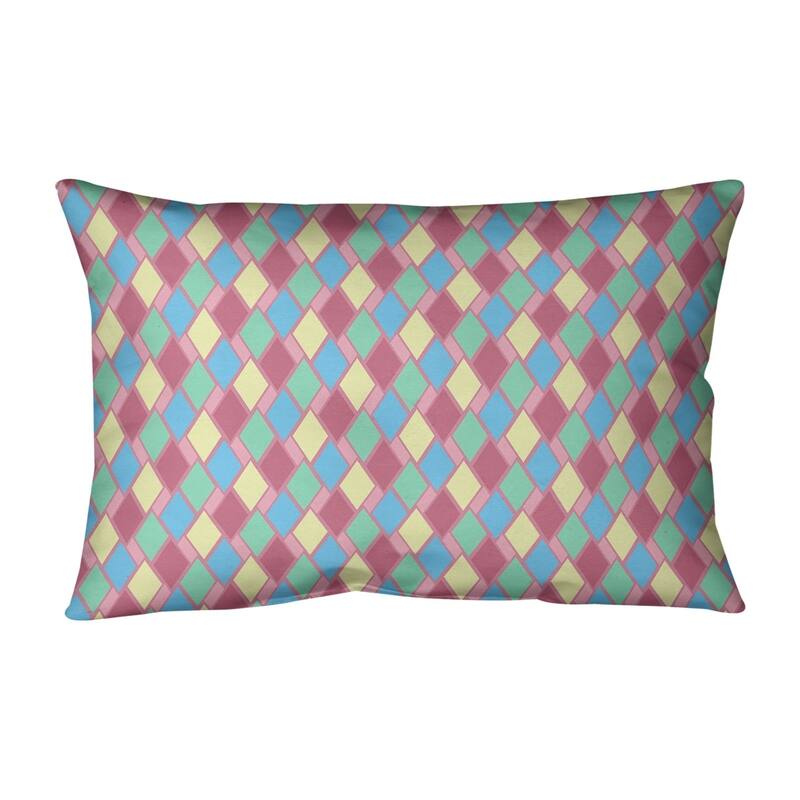 Retro Diamonds Lumbar Pillow