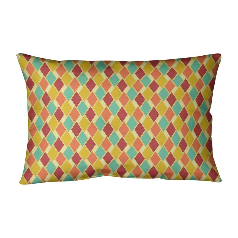 Retro Diamonds Lumbar Pillow
