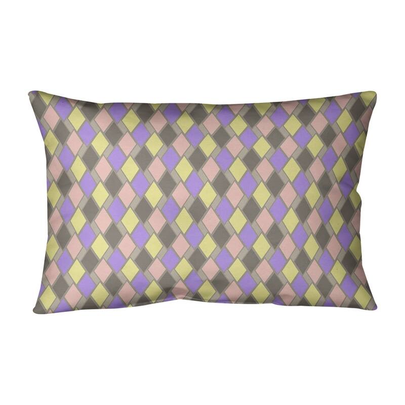 Retro Diamonds Lumbar Pillow