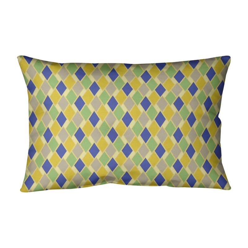 Retro Diamonds Lumbar Pillow