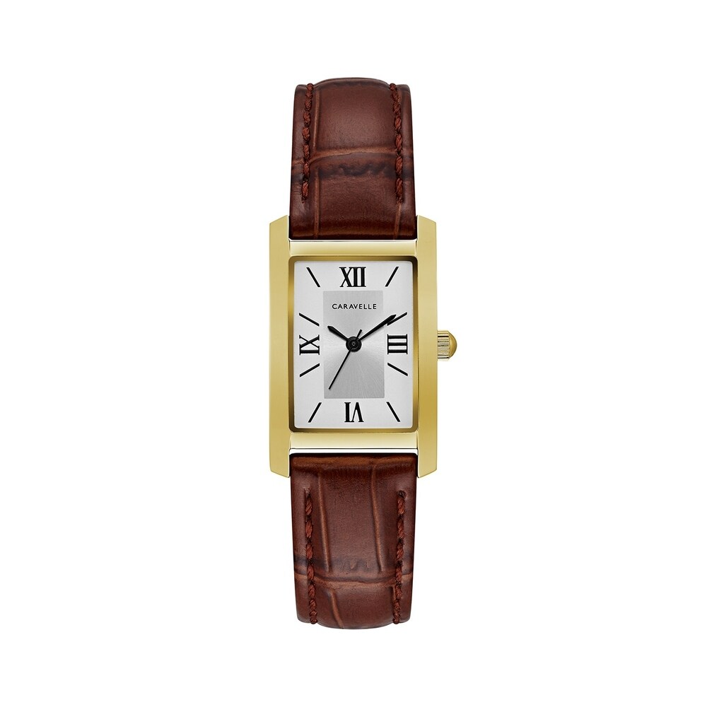 women's watch rectangular face leather strap